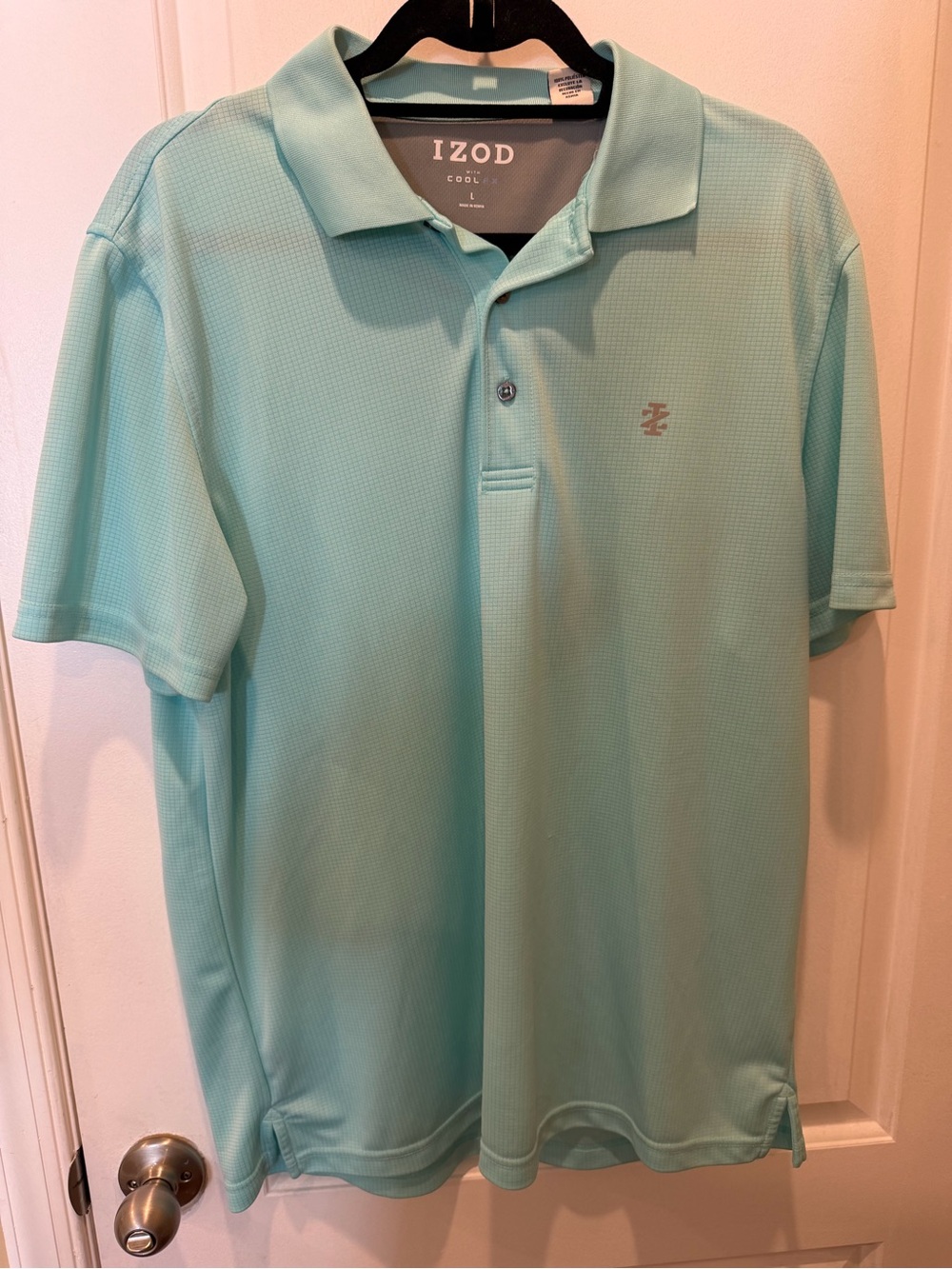 Izod Men’s Polo Shirt in Light Aqua
